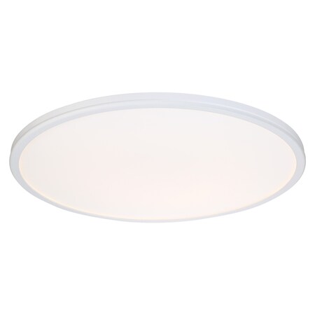 Dweled Geos 22in LED Round Low-Profile Flush Mount 3000K in White FM-46